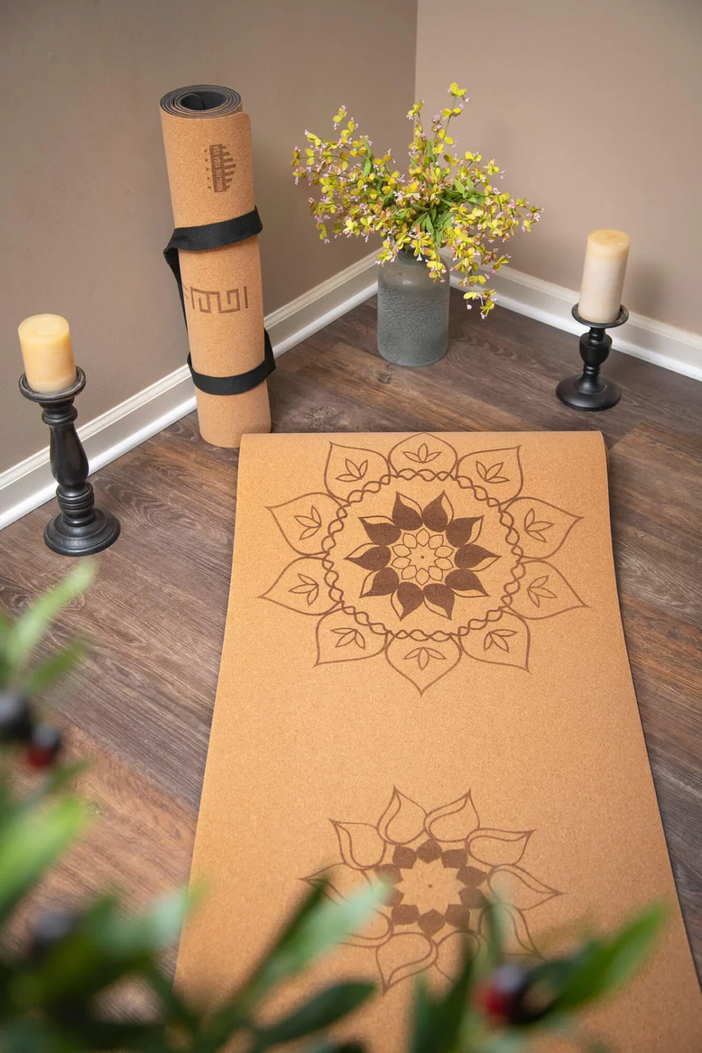 100% Natural Cork Yoga Mat by Himalaya Yoga USA