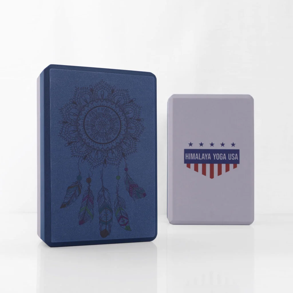 Blue Dream Catcher EVA Yoga Blocks – 3” x 6” x 9” by Himalaya Yoga USA