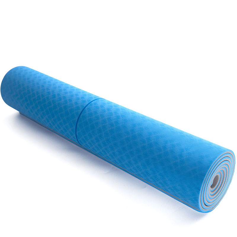 Light Blue TPE Yoga Mat by Himalaya Yoga USA